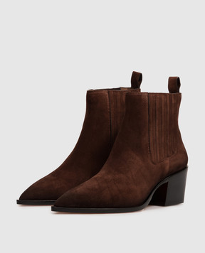 Santoni Коричневые замшевые ботильоны WTOU71799BJ2NAEA