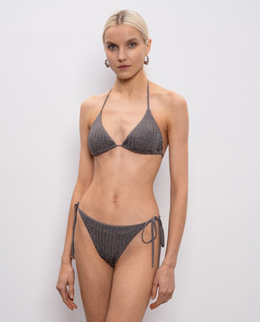 Venuja Серый купальник MALIBU с кристаллами BI005A