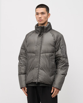 C.P. Company Сірий пуховик з патчем логотипа MOW183A110467A