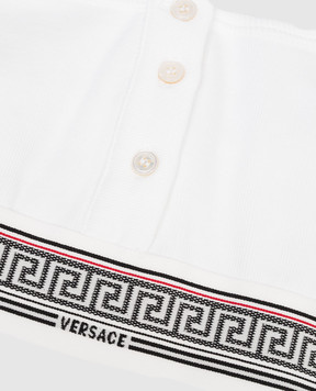 Versace Білий топ з візерунком логотипа 10239291A17772