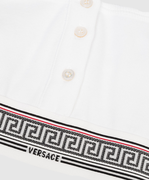 Versace Белый топ с логотипом узором 10239291A17772 изображение 3