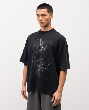 Vetements Чорна футболка Jesus On A Cross ME76TR193BX