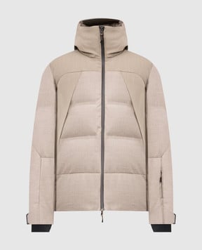 Sease Бежева гірськолижна пухова куртка Nordend з вовни OJ053TN637
