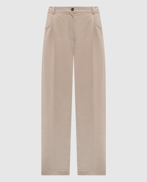 Brunello Cucinelli Бежеві штани з відворотами MH827HZ589