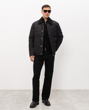Givenchy Чорна стьобана куртка BM01HS15L8