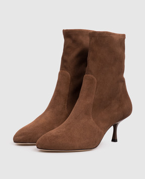 Stuart Weitzman Коричневые замшевые ботильоны MADISON SO507