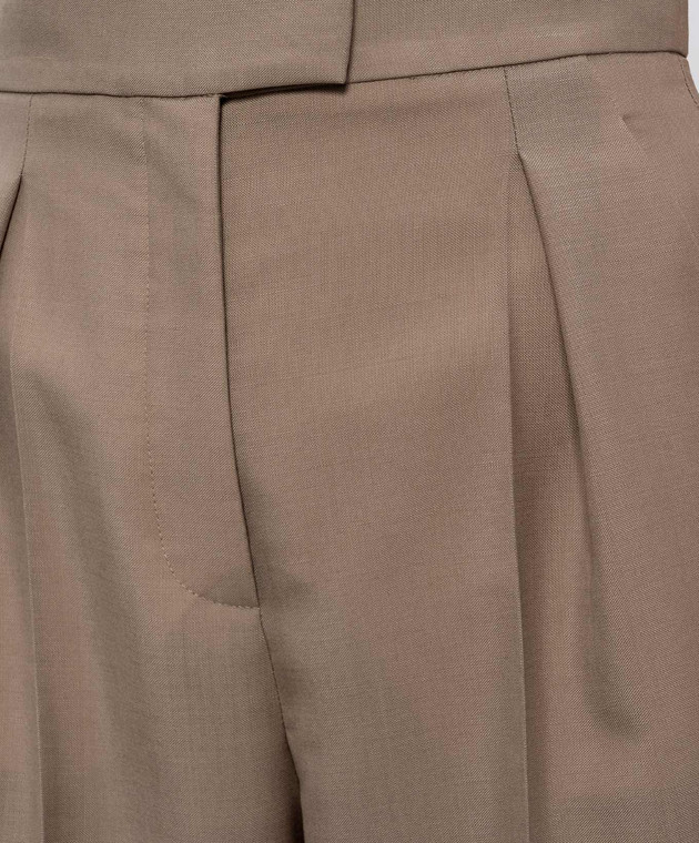 Valentino Коричневые брюки с шерстью 9B3RB766A6D изображение 5