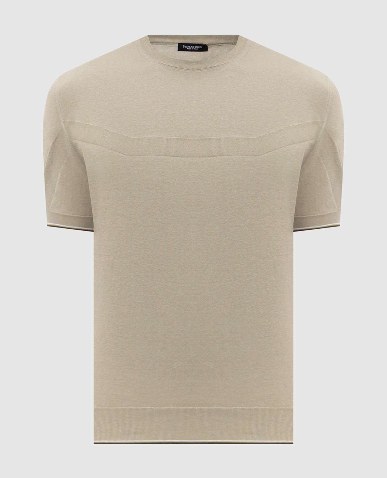 Футболка цвета хаки с узором монограмм