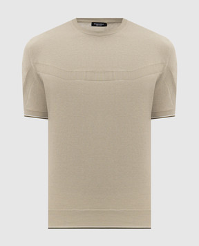 Stefano Ricci Футболка кольору хакі з візерунком монограми K616448G10F26115