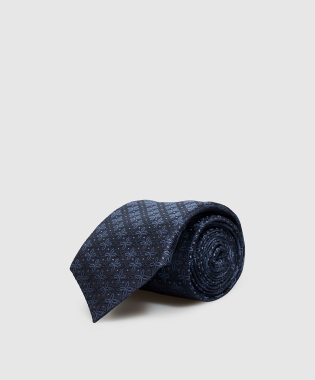 Brunello Cucinelli Синий галстук из шелка MM8660018