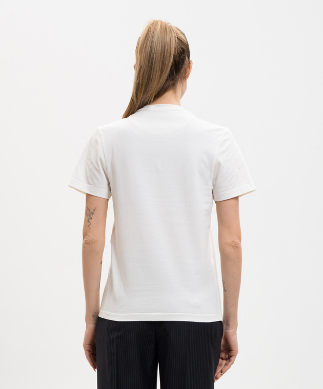 Alexander McQueen Біла футболка з брендовим логотипом 864169QZARQ зображення 4