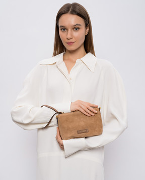 Gianni Chiarini Коричневая замшевая сумка кросс-боди Nora BS10224CMPL