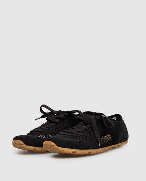 Balmain Черные комбинированные кроссовки Racer 45 GN1VI761THCM