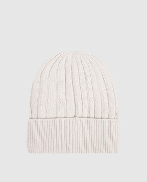 Moncler Серая шапка из шерсти с нашивкой логотипа L20933B00016M1241