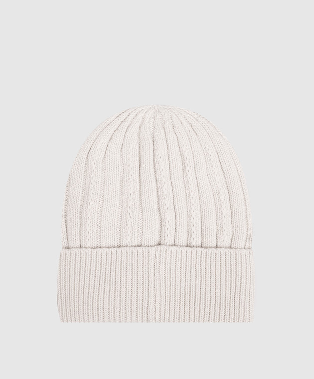 Moncler Серая шапка из шерсти с нашивкой логотипа L20933B00016M1241 изображение 3