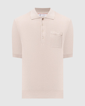 Brunello Cucinelli Бежеве поло у візерунок M29806205