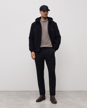 Doriani Cashmere Синя куртка з вовни A430CAPT125N