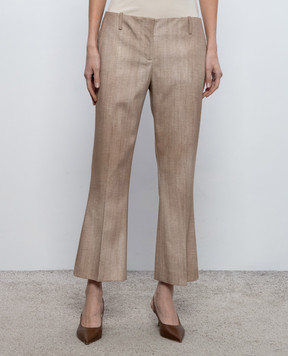 Ermanno Scervino Бежевые брюки клеш D486P712EMY