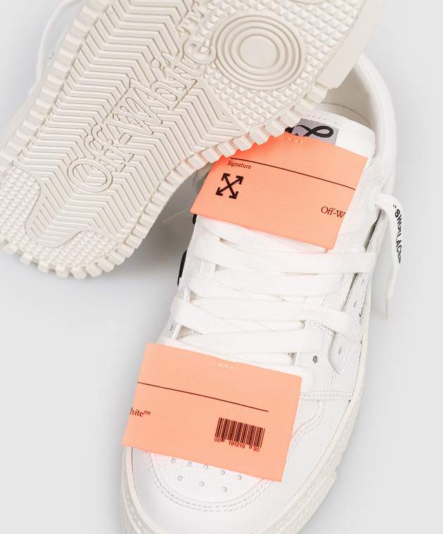 Off-White Бежевые комбинированные кроссовки OW Be Right Back логотипом OWIA28EC99LEA001 изображение 5
