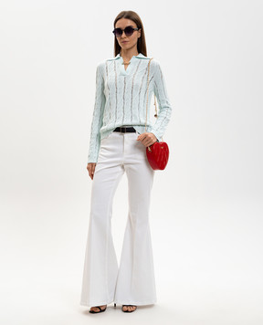 Twinset Блакитний пуловер 261TP3490