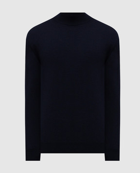 Cashmere&Whiskey Синий свитер из мериноса шерсти 97397