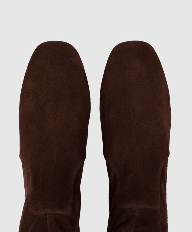 Stuart Weitzman Коричневые замшевые ботильоны Maeve SM436 изображение 4