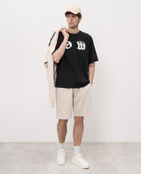 Off-White Черная футболка с принтом Palace Arrow 44MAA120Z26J001