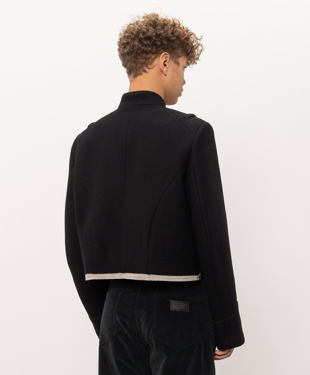 Ann Demeulemeester Черный двубортный укороченный жакет Noa Marsina B0014456FA797 изображение 4