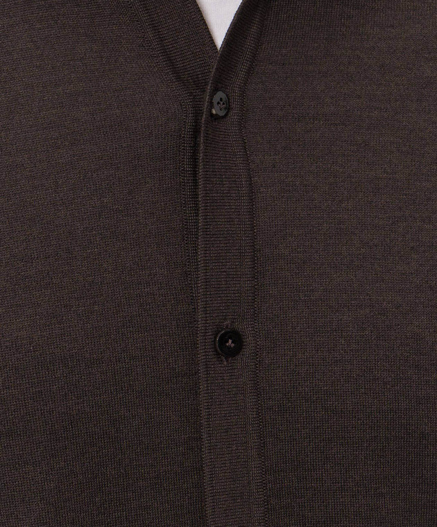 Bertolo Cashmere Кардиган из шерсти и шелка 902601000048 изображение 5