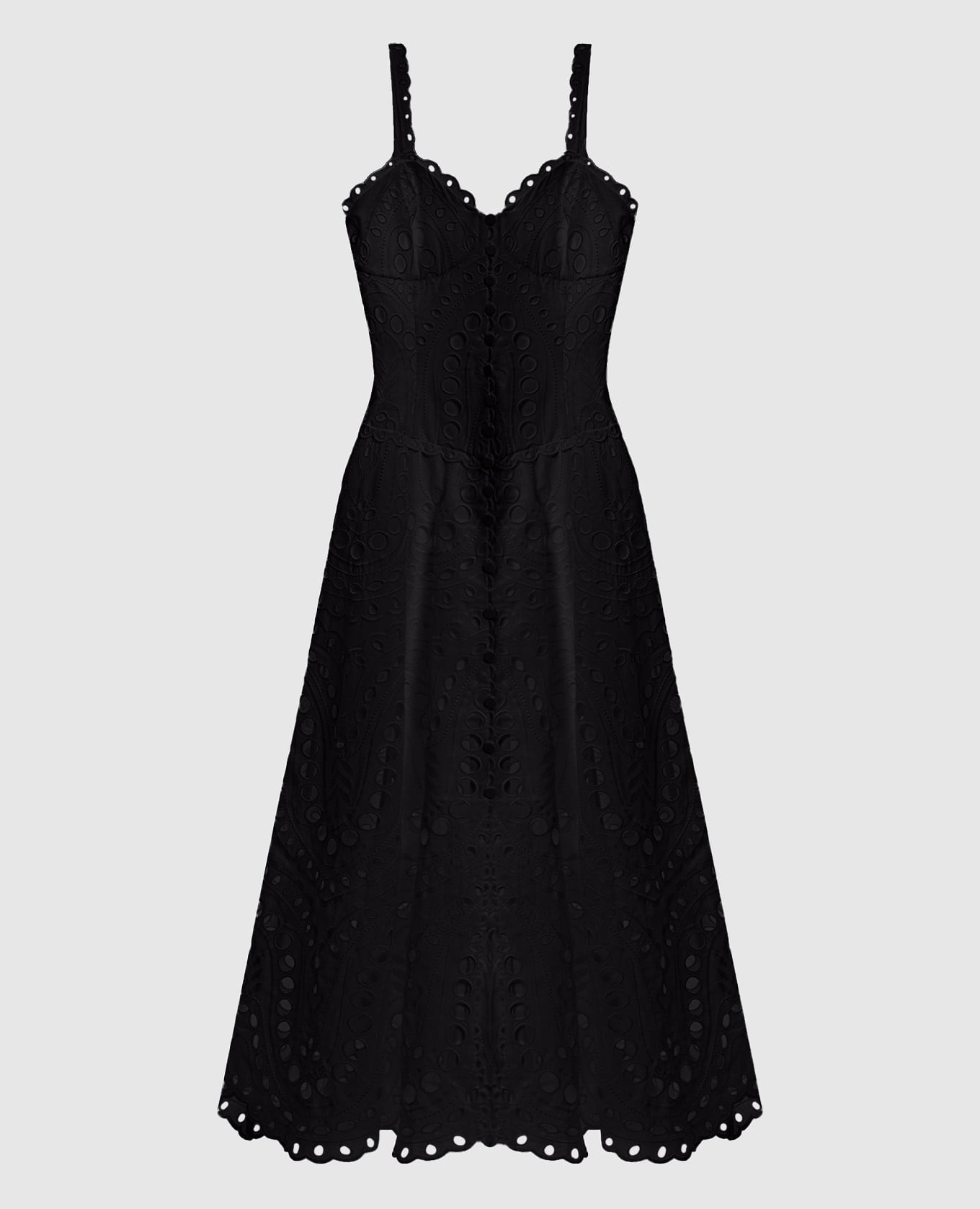 Черное платье миди Solace с вышивкой