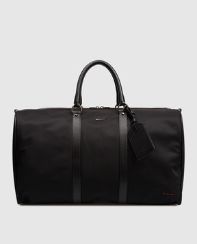 Kiton Чорна дорожня сумка з фактурним логотипом UBA0085N01270