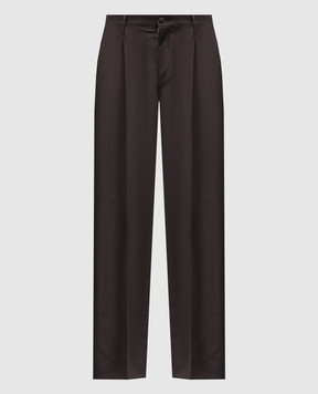 Dolce&Gabbana Коричневі штани з вовни GP0N7TGK059