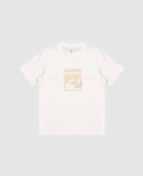 Brunello Cucinelli Дитяча біла футболка з принтом B0B13T189C