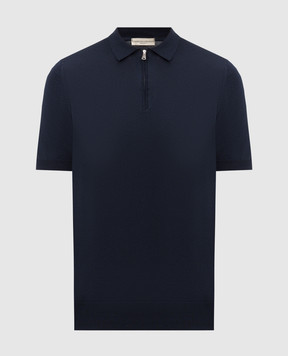 Cashmere&Whiskey Синє поло із шовком FS05