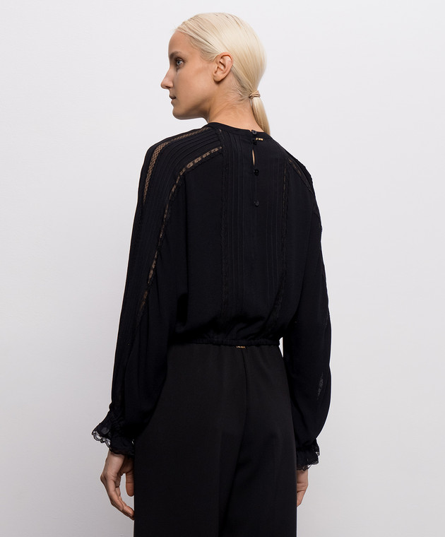Twinset Черная блуза из кружева 262TP2346 изображение 4