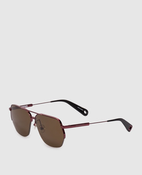 Jacquemus Розовые солнцезащитные очки Aviador JAC67C6SUN