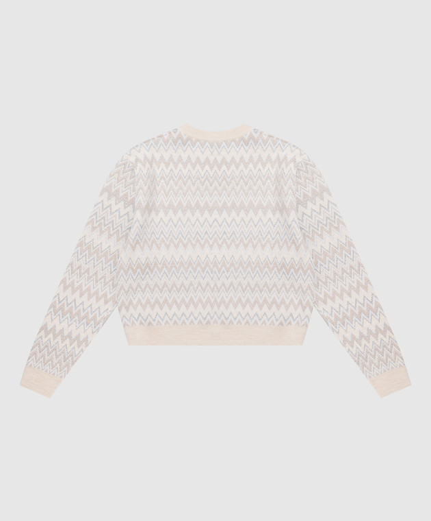 Missoni Детский бежевый свитер с шерстью в узор MZ9A50W00281214 изображение 2