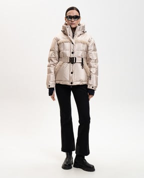Moncler Grenoble Бежевий гірськолижний пуховик Mondim з хутром K20981A00020598UZ
