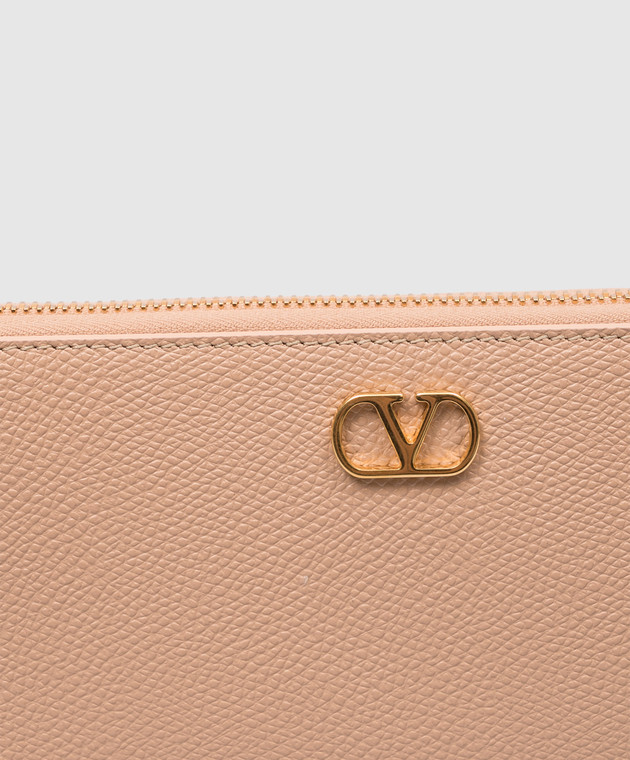 Valentino Бежевий шкіряний гаманець VLogo Signature 9W2P0BB3SNP зображення 5