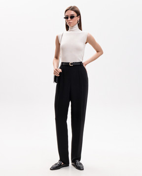 Max Mara Sportmax Топ кольору айворі ESCHIMO з вовни SPXESCHIMO