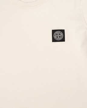Stone Island Дитяча бежева футболка з нашивкою логотипа L1S162100002S004728