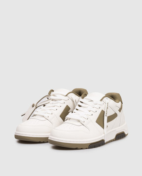 Off-White Білі шкіряні кросівки Out Of Office з емблемою OWIA259S26LEA001