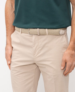 ISAIA Бежевий плетений ремінь FB0047PLF61