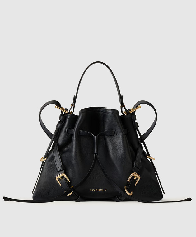 Givenchy Чорна шкіряна сумка-кісет Voyou BB518PB2AE