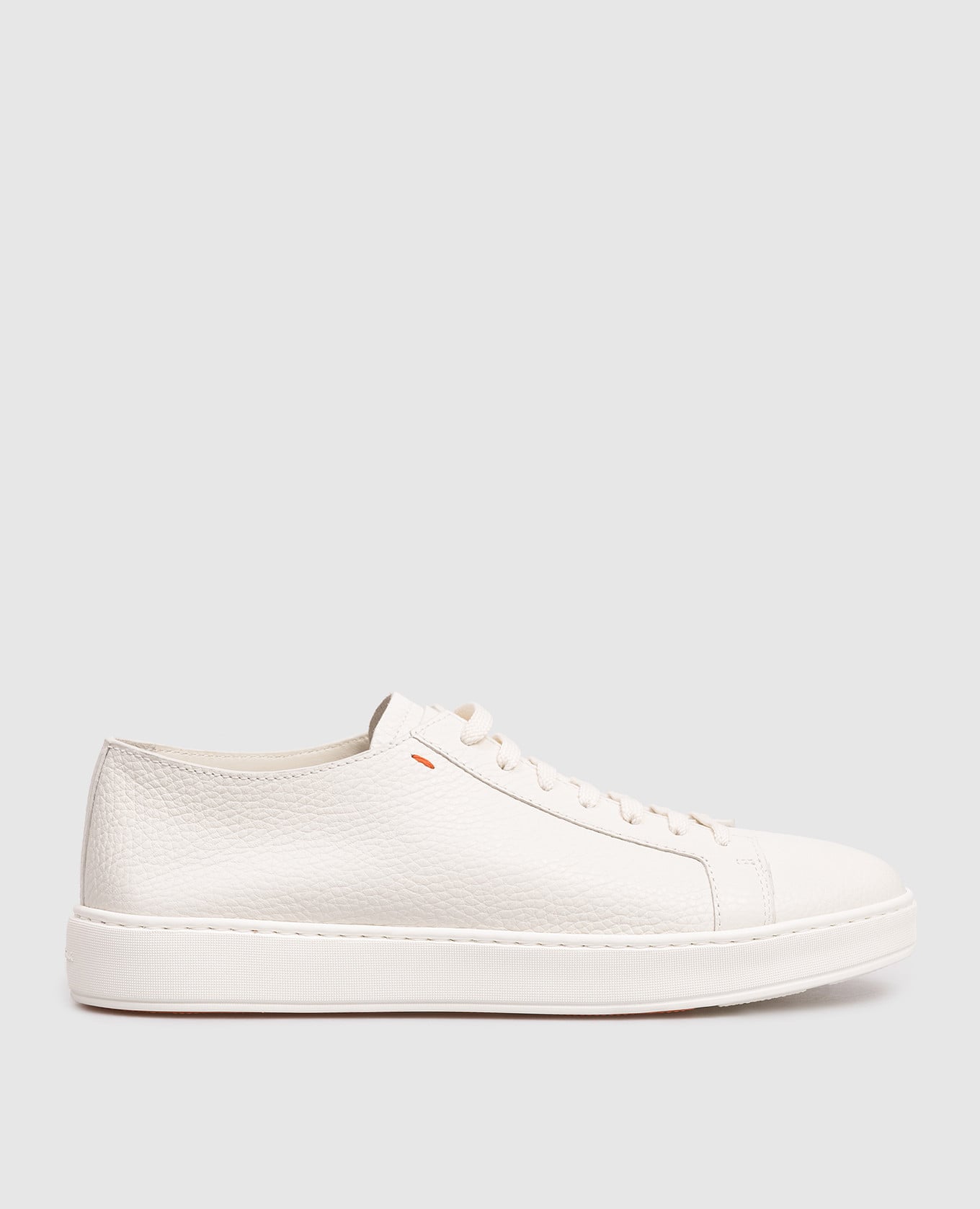 

Белые кожаные кеды с логотипом, Белый, Кеды