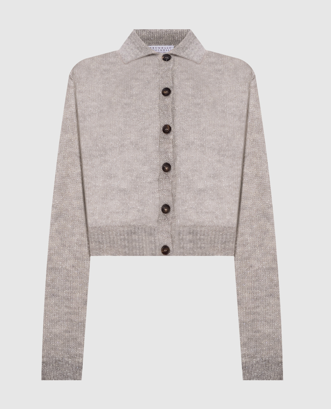 Серый кардиган из шерсти