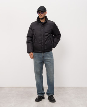 Alexander McQueen Черный пуховик в узоре 843522QRACA