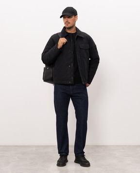 Stone Island Чорний світшот з принтом логотипа L2S156100039S0477