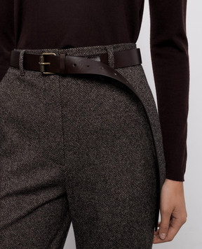 Max Mara Weekend Коричневый кожаный ремень ASAIO WKASAIO