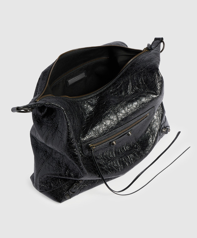 Balenciaga Чорна шкіряна сумка хобо Le City 8731992ABEK зображення 4